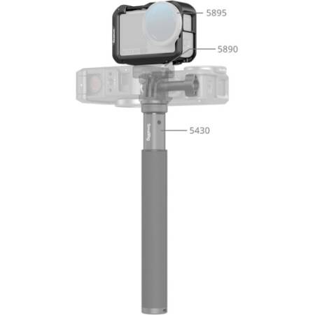 SmallRig 5887 - zestaw, klatka do DJI Osmo Action 6 (+ pasek na nadgarstek, osłona obiektywu) - przykład użycia
